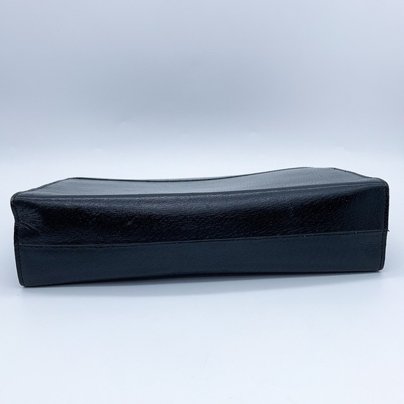 Valentino Garavani Top Zip Leather Clutch Bag in Black - Picture 5 of 12